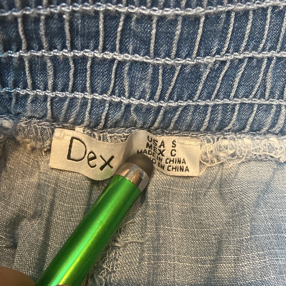 DEX Size S NWT 100% Tencel Light Weight Front Tie Chambray Pant - Picture 2 of 11